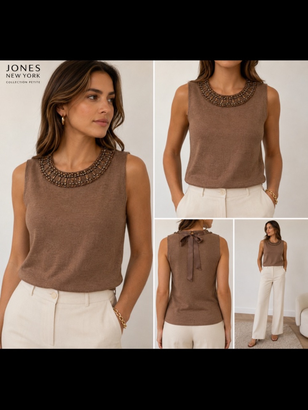 Jones New York/ collection  S petite/ sleeveless knit top ⭐️ Host Pick ⭐️